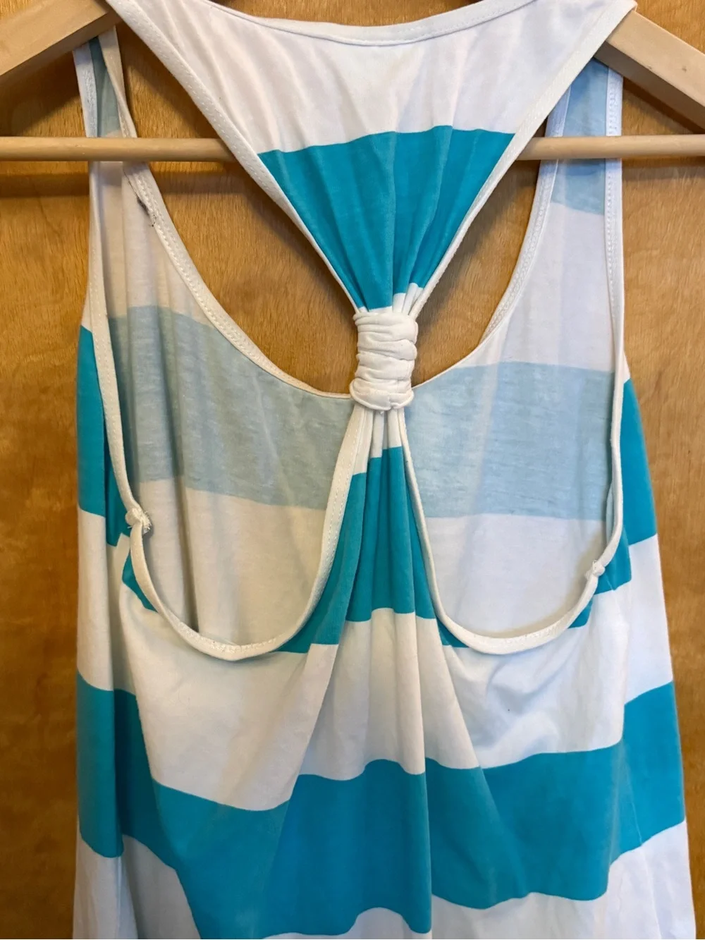 Tommy Bahama Turquoise and White Striped Swim Coverup
